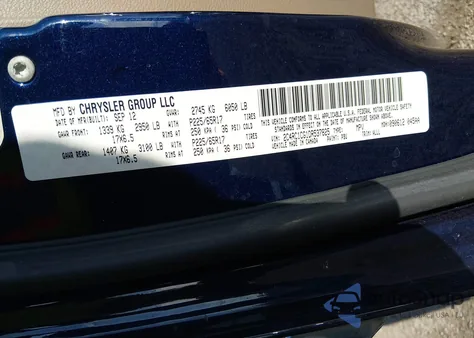 2013 Chrysler Town & Country Touring-L из США, поврежденный, VIN 2C4RC1CG1DR537825